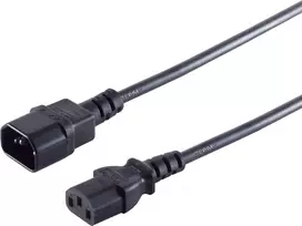 Maitinimo laidas juodas 1 m IEC C13–C14 ShiverPeaks 60009-1.0