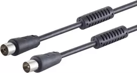 ShiverPeaks S/CONN 80203-128-2.5S antenos kabelis su apvalkalo srovės filtru, >100 dB, 2,5 m, juodas