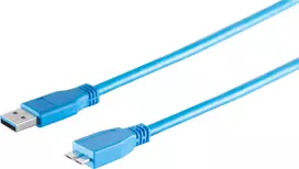 Helos USB 3.0 kabelis USB A – Micro-USB B, 1,8 m, mėlynas