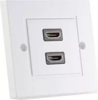 Dviguba HDMI rozetė sieninė ShiverPeaks 79500-2 balta