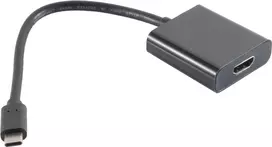 Vaizdo kabelio adapteris S/CONN 14-05001 0,2 m USB Type-C į HDMI Type A Juodas