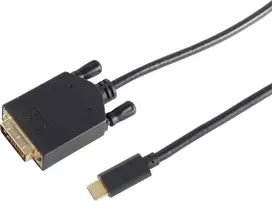 Laido adapteris S/CONN 10-58045 3 m DVI-D USB Type-C juoda