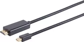 Vaizdo kabelio adapteris S/CONN 10-53045 3 m Mini DisplayPort – HDMI juodas