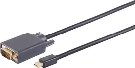 Kabelis DisplayPort į VGA ShiverPeaks 1 m Mini DisplayPort 1.2 → VGA, juodas