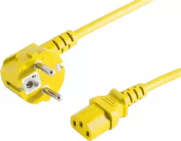 Maitinimo laidas S/CONN 09-05052 geltonas 5 m CEE7/7 - C13