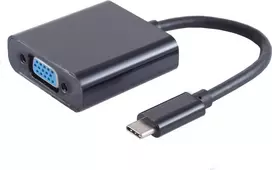 USB Type-C į VGA adapteris juodas S/CONN 14-05006