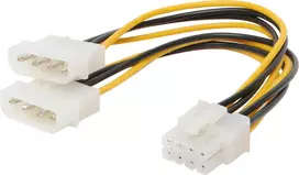 Vidinis maitinimo laidas ShiverPeaks 8 kontaktų PCI Express į 2x 6 kontaktų (2x 13,3 cm) 0,13 m