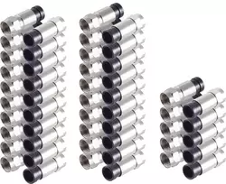 Spaustuvinė F jungtis ShiverPeaks 85029-A-SET25 7 mm kabeliui, 25 vnt. rinkinys