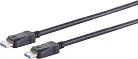 DisplayPort kabelis S/CONN 10-81045 3 m Juodas Jungtis 1 DisplayPort Jungtis 2 DisplayPort