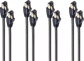 Tinklo kabelis ShiverPeaks S/CONN SC08-41045-4 Cat8.1 F/FTP (FFTP) 3 m RJ-45 – RJ-45, 40GBase-T, juodas