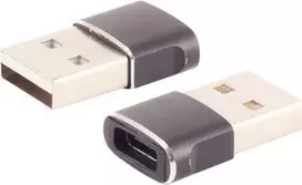 USB A į USB C adapteris ShiverPeaks 14-05034 — USB 2.0, plonas metalinis korpusas