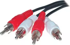 S/CONN 2 x RCA 10 m garso kabelis Juoda Raudona Balta Kištukas Kištukas
