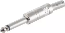 Mono 2 polių 6.3 mm Jack kištukas ShiverPeaks 22220506 Metal, 6.3 mm mono jungtis