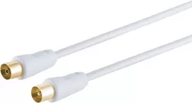 Koaksialinis kabelis ShiverPeaks 80025-128G, 5 m, IEC į IEC, baltas