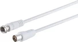 Koaksialinis kabelis ShiverPeaks S/CONN 80064-32 3,75 m F tipo IEC baltas