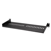 StarTech.com 1U serverinė lentyna – ventiliuojama konsolinė lentyna 19 colių stelažui, plieninė, 44 svarų / 20 kg talpa, 7 colių gylio, juoda