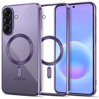 Skaidrus dėklas su violetinės spalvos detalėmis "Tech-Protect Magflex Magsafe" telefonui Samsung Galaxy A57 5G