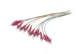 Synergy 21 Fiber Optic Pigtail LC 50/125 µm OM4 2 m 12-Pack Colored