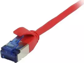 SYNERGY21 Patch Cable RJ45, CAT6A 500MHz, 7,5m, Red, U/FTP, Slimline Round d=3,8mm, TPE (Superflex), AWG32