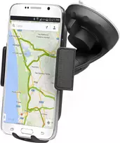 SBS Universal 6 automobilinis telefono laikiklis - pasyvus siurbtuko laikiklis išmaniesiems telefonams - juodos spalvos