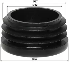 DELTA ZM-35/40 Antenos Stiebo Galo Dangtelis 35-40 mm Stiebams, Juodas