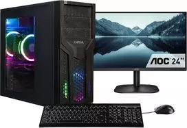 CAPTIVA PC Power Starter R80-007 TFT rinkinys (Ryzen 5 5600G/SSD 1TB/32GB/DVD-RW/MSI/WLAN/Windows 11 Home) - stalinis kompiuteris su monitoriumi