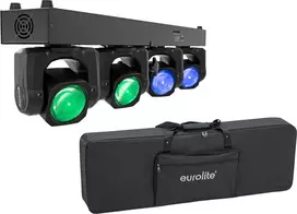 EUROLITE LED TMH Bar B240 Moving-Head Beam rinkinys su minkštu krepšiu – 4x 60W RGBW scenos apšvietimas