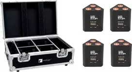 EUROLITE rinkinys 4x AKKU TL-3 QCL RGB+UV Trusslight + dėklas su įkrovimo funkcija 20000854