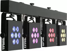 EUROLITE LED KLS-3002 MK2 kompaktinis šviesos rinkinys AIR 4x RGBWA/UV prožektoriai DMX belaidis
