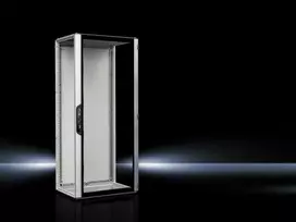 Rittal 5327.190 Laisvai stovintis 42U serverių stelažas IP55, 800x1000x2000 mm, juodas/pilkas, grūdinto stiklo durelės
