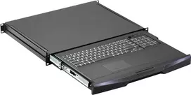 SCHROFF 1U klaviatūros stalčius RAL 9005 juodas 19 inch stovo montavimui 60118566