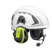 3M Peltor WS Alert X MRX21P3E3WS7 Bluetooth šalmas tvirtinamos ausinės su 30 dB SNR, ryškiai geltonos
