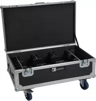 ROADINGER Flight Case 6x Futurelight AKKU UP-4 QCL Spot QuickDMX MK2 su įkrovimo funkcija ir ratukais 31005255