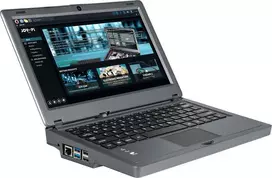 Joy-it JP-Notebook-Pi5 “Raspberry Pi 5” nešiojamojo kompiuterio korpuso rinkinys su 7 colių IPS jutikliniu ekranu, QWERTY klaviatūra, 6000mAh baterija, aušinimo ventiliatoriumi, laikymo dėklu ir 45W USB-C maitinimo šaltiniu - juodas