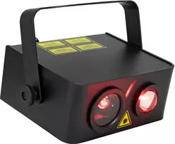 EUROLITE PolarStar RGB lazeris 193mW su žvaigždėto dangaus ir Šiaurės pašvaistės efektu, DMX, juodas