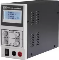 Velleman LABPS6005SM 60V 5A 300W reguliuojamas nuolatinės srovės maitinimo šaltinis su LED ekranu, juodas/pilkas