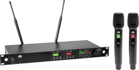 OMNITRONIC UHF-602 dviejų kanalų UHF belaidė mikrofonų sistema 520-554 MHz 13063603