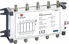 Triax TV 4+1 apsauginis įtaisas nuo viršįtampių koaksialinėms linijoms ir įžeminimui 389056