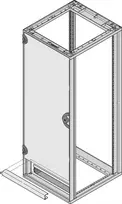 SCHROFF durų vyrių laikiklis 33mm RAL 7021 juodai pilkas plieninis spintoms 27230060