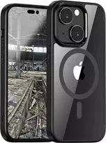 JT Berlin BackCase Pankow Hybrid MagSafe dėklas Apple iPhone 14 - juodas/permatomas 10924