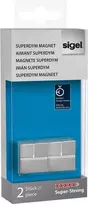 SIGEL SuperDym neodimio kubiniai magnetai GL706, 20 x 20 x 20 mm, 2 vnt., sidabriniai