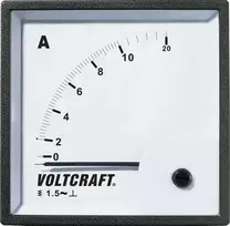 VOLTCRAFT AM-72X72/10A analoginis skydinis ampermetras 10A AC su judančios geležies sistema