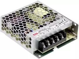 MEAN WELL LRS-50-5 AC/DC maitinimo šaltinis 50W 5V 10A, uždarame korpuse, tvirtinamas prie korpuso