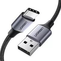 UGREEN 60128 USB-C į USB-A kabelis 2m juodas - USB 2.0, 480Mbps, 3A greitasis įkrovimas