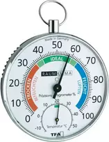 TFA Dostmann 45.2027 Analoginis Apvalus Sieninis Termometras, Baltas, -30 iki +50 °C, Be Baterijų