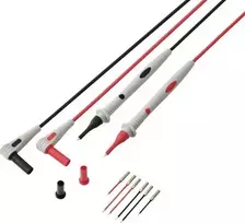 VOLTCRAFT MSL-530 matavimo laidų rinkinys 4 mm bananų kištukas – bandymo zondas, 1 m, juodas/raudonas, 1 pora VC-17766110