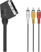Hama Classic Line SCART į 3 RCA audio/video kabelis, 1,5 m, juodas 00305015