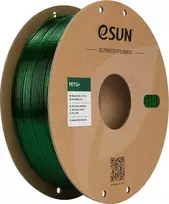 ESUN PETG+ 1.75mm permatomas žalias 1kg popierinė ritė 3D spausdintuvo kaitinamoji medžiaga PETG+175T-G1P1