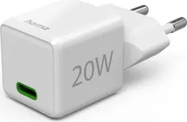 Hama Super Mini USB-C PD sieninis įkroviklis 20 W, baltas (00139548)
