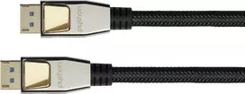 GoodConnections PREMIUM DisplayPort 2.0 kabelis, 54Gbit/s, UHBR 13.5, 4K @240Hz / 8K @60Hz, visiškai metaliniai jungtys, varis (DP20-PY020)
